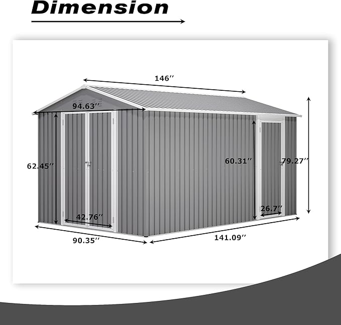 8×12 Ft Outdoor Storage Shed - Image 7
