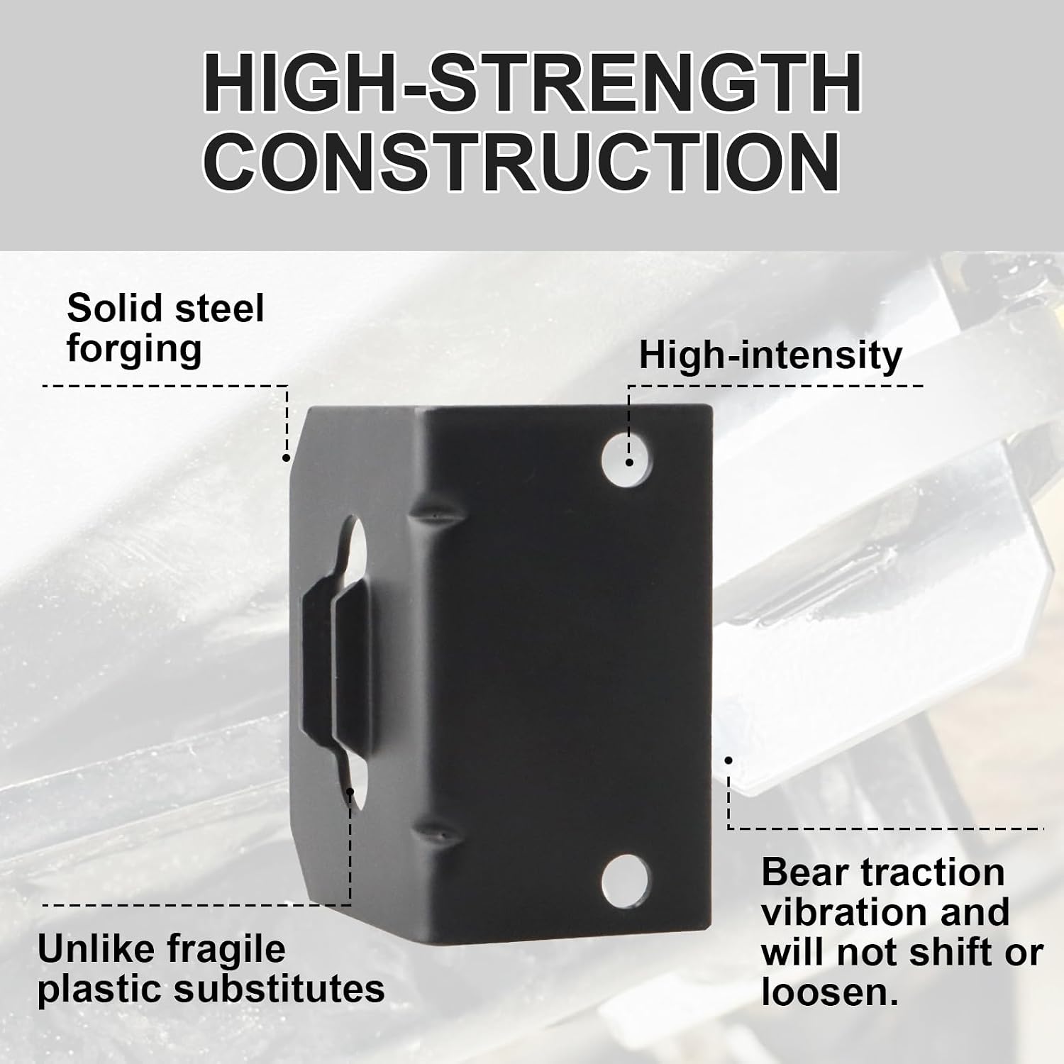 Universal Receiver Trailer Mounting Bracket, Compatible with 58300 58301, for 4 Way Trailer Plug and Trailers Wire Connector,Vehicle-Side Trailer Wiring Harness Mounting Bracket