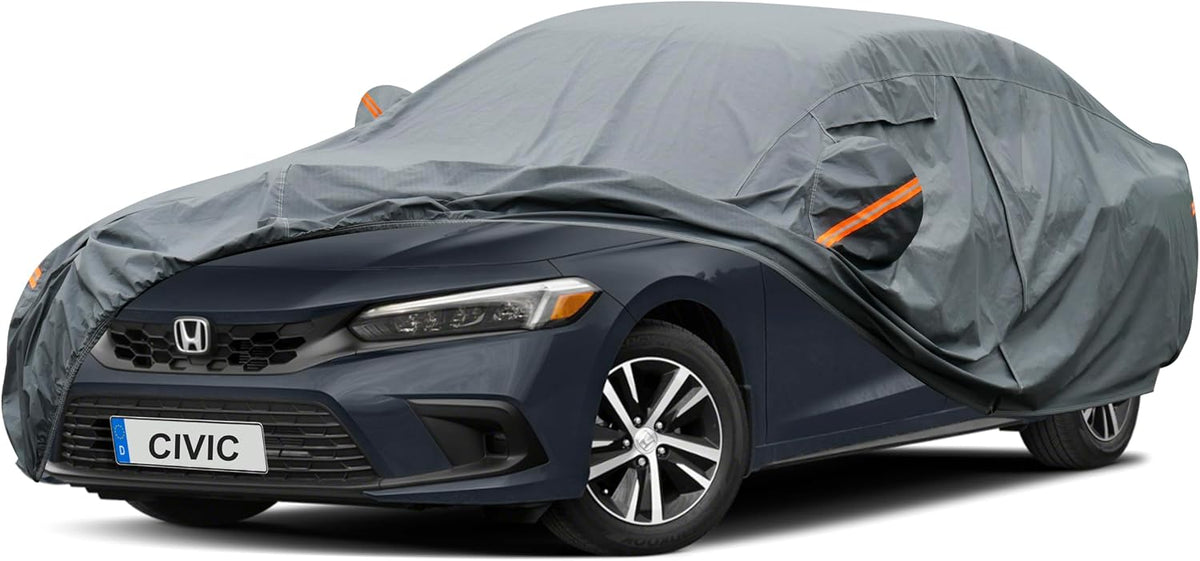 Premium Car Cover Custom Fit Honda Civic Sedan/Coupe, 16 Layers Heavy Duty Car