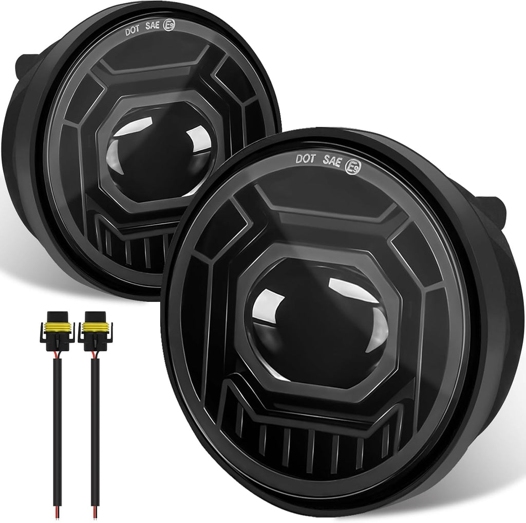 4.5" Motorcycle fog Lights 2PCS, Round LED Fog Lamps for Motorcycle Harley Davidson Accessories Electra Street Glide Heritage Softail Classic Road King