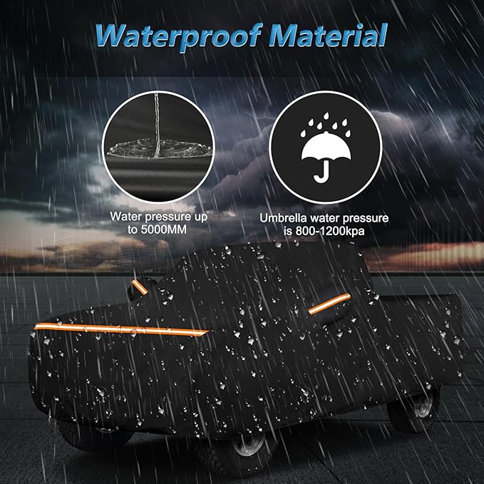 Car Cover for Chevrolet C/K 1500/2500/3500 1988-1999, Waterproof 210D Oxford - Image 5