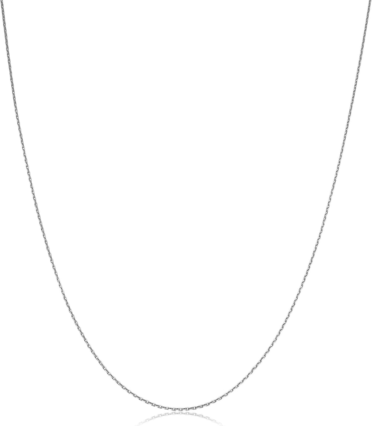 10k white gold 0.6 mm diamond-cut cable chain, main product view