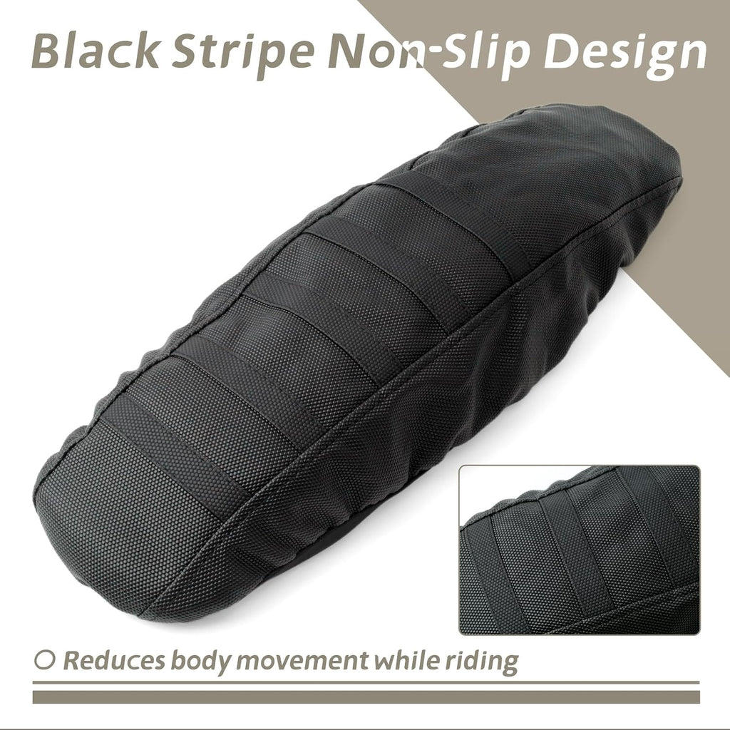 Electric Dirt Bike Seat Cover Compatible with Yozma IN10 E-Bike, Black Stripe Non-Slip Motorcycle Cushion Cover Replacement Non-Universal Easy Installation