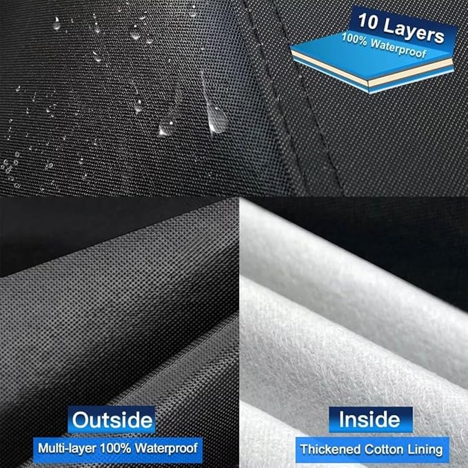 10 Layers Car Cover Custom Fit for Ford Mustang, GT500 Waterproof All Weather - Image 2