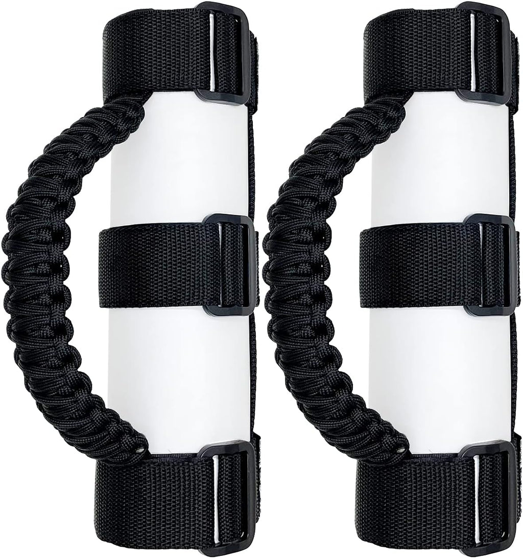 2 x Roll Bar Grab Handles Grip Handle for Jeep Wrangler YJ TJ JK JKU JL JLU Sahara Rubicon X Sports Freedom & Unlimited 1987-2022 (Black)