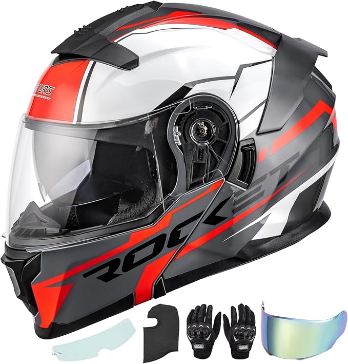 Modular Motorcycle Helmets Full Face Flip up Street Bike Motorcycle Helmet by OUMURS