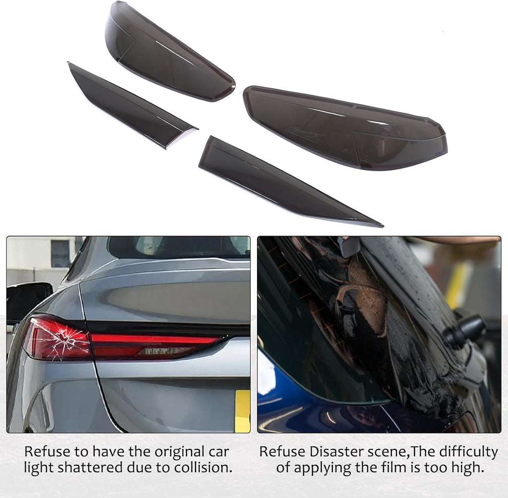 Sekhyna Car Tail Light Lamp Cover for BMW,Rear Tail Light Shell Trim Cover,Rear Lamp Shade Brake Indicator Light Accessories (BMW 2 Series F44 2020-2024 Model, 4PCS