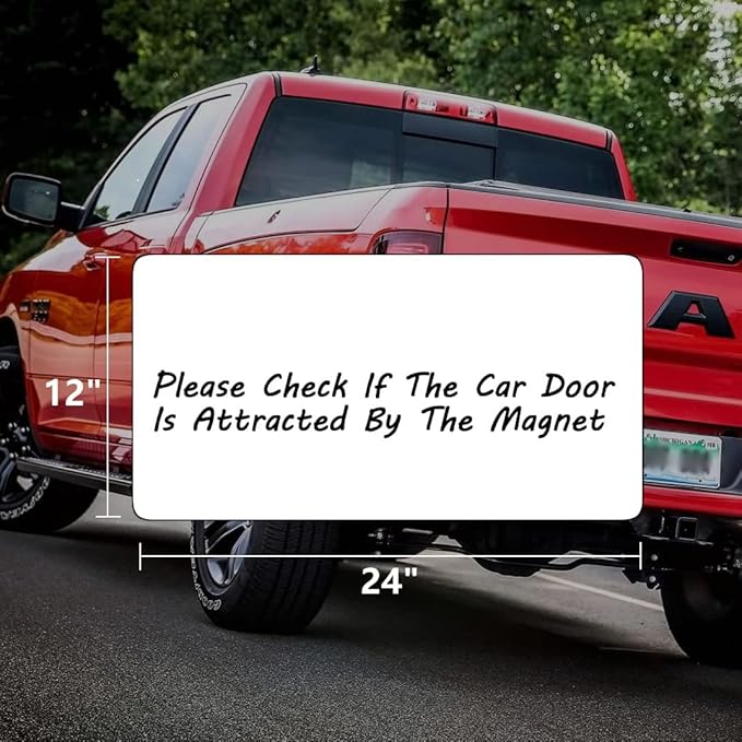 2 Pack Blank Car Door Magnet Sticker, Rounded Corners Magnetic Vehicle Sign - Image 2