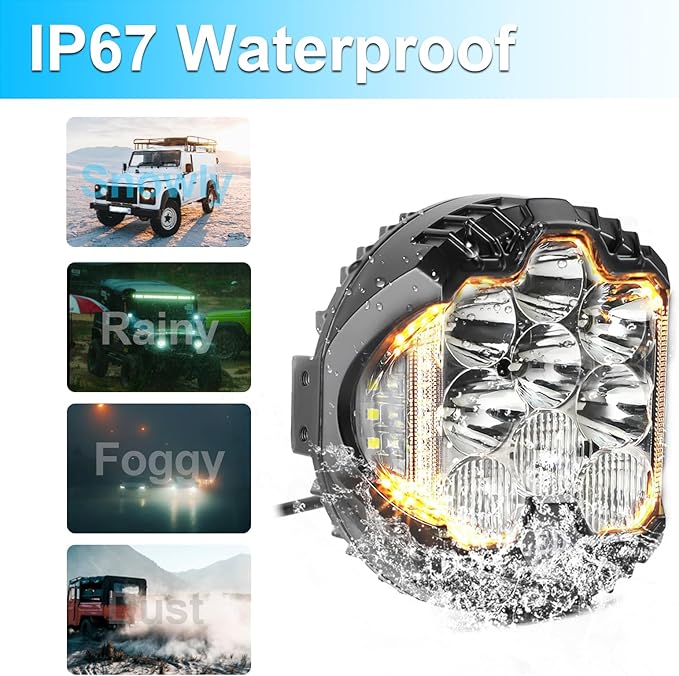 LIGBT 2PCS 7 Inch Round LED Offroad Light - Image 4