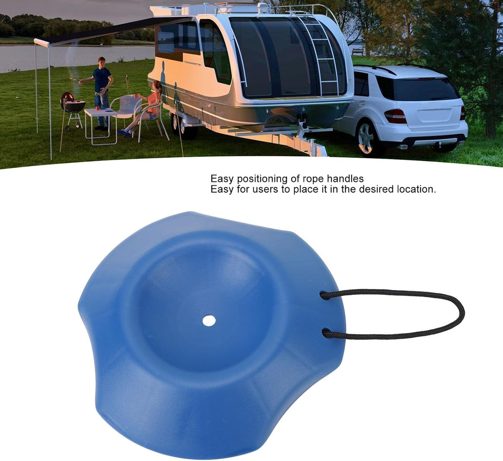 Alomejor Trailer Wheel Dock Chock ABS Trailer Jack Chock 4400 Lbs Load Capacity Rope Handle Prevents Sinking for RV Boat Utility on Mud Sand Grass