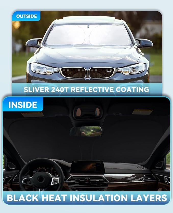 Sun Shade for 2017-2024 2025 Mini Countryman Cooper F60 SUV Windshield Sunshade - Image 5