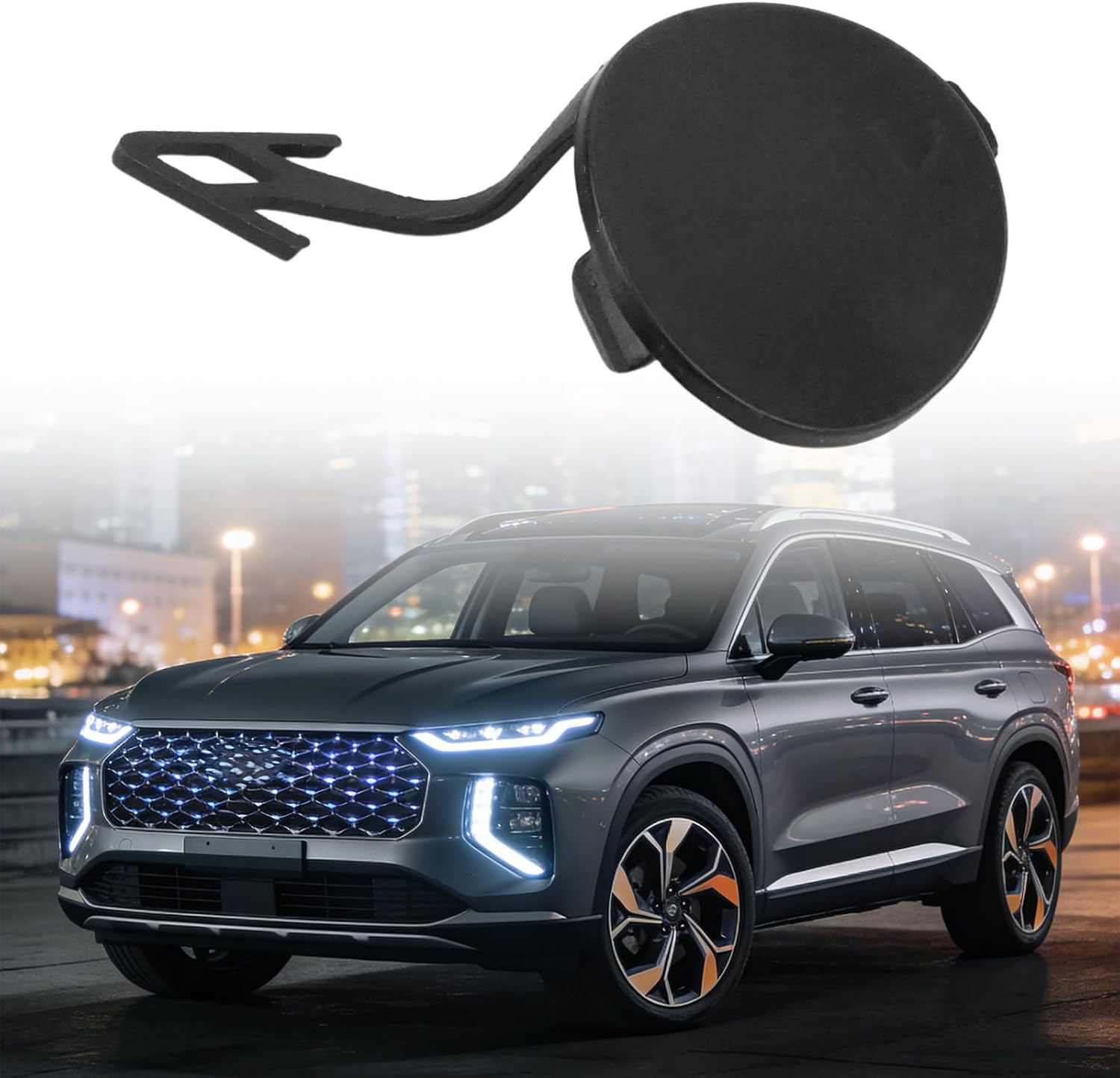 86519D3500 Front Tow Eye Hook Cover 86519-D3500 Compatible with Hyundai Tucson 2019 2020 2021 Replacement for 86519D3500