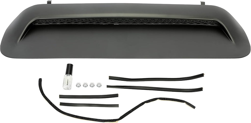 ECOTRIC Front Upper Hood Scoop Compatible with 2010-2022 Toyota 4Runner 2012-2015 Tacoma Sport Hood Air Flow Scoop Bulge Insert Kit Upgrade Painted Black