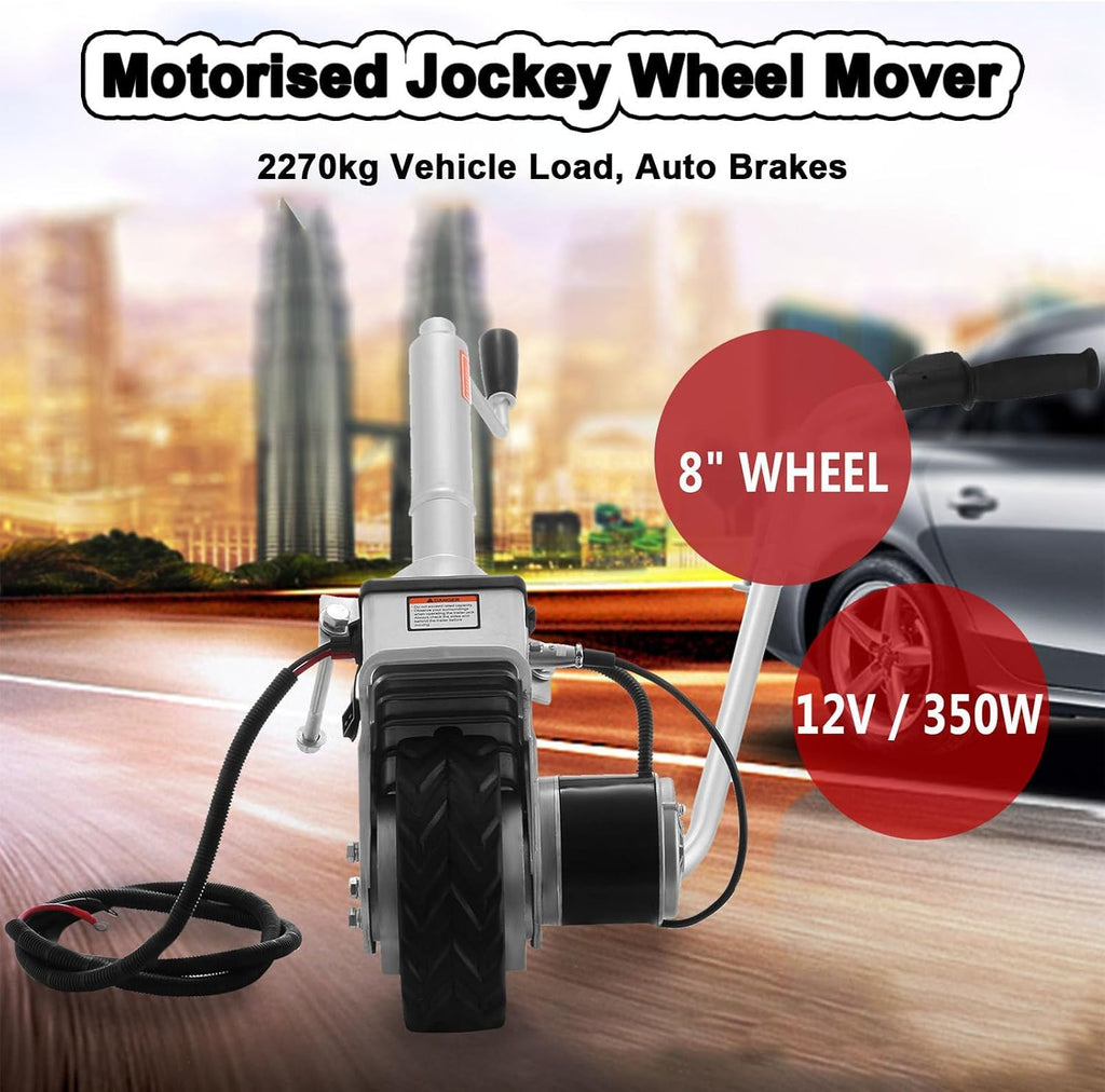 Electric Trailer Mover with 12V 350W Motor, Supports Up to 5000lbs, Ideal for Caravans, Boat, and Horse Trailers
