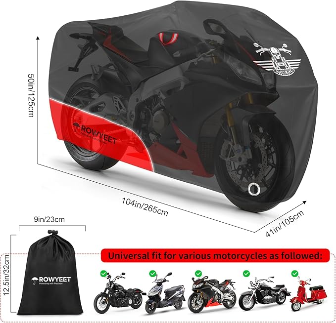 Motorcycle Cover Waterproof Outdoor Storage - Image 2