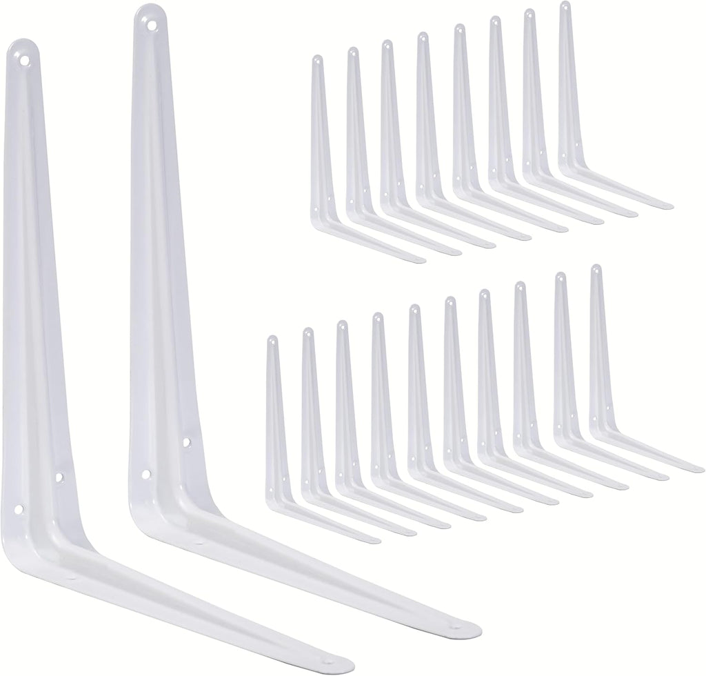 shelf brackets 10 inch, white metal brackets for, main product view