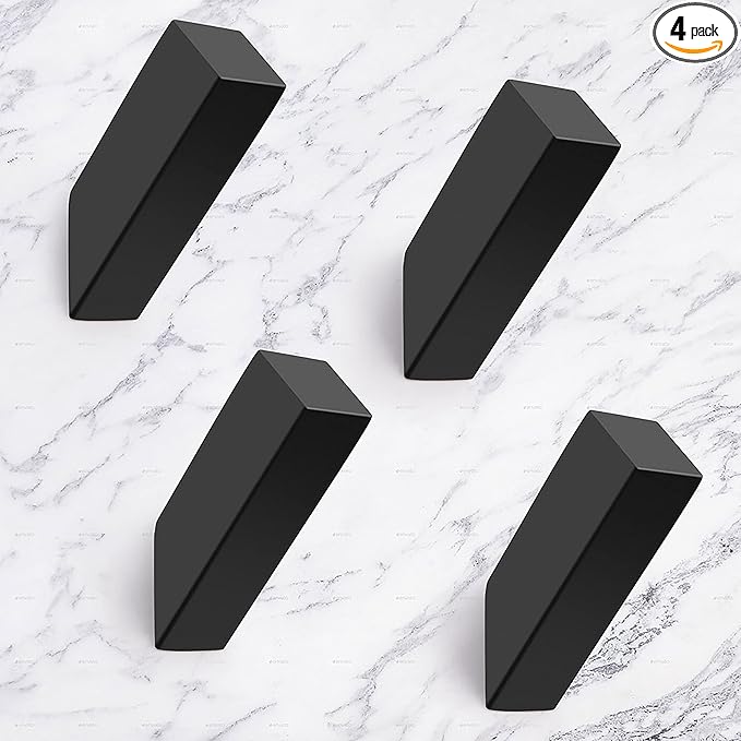 NINETREX Black Towel Hooks Matte Black Robe Hook, Modern Towel Hooks SUS 304 by NINETREX
