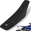 Motorcycle Universal Seat Cover Non-Slip Rubber Striped Gripper Soft Sewing for Yozma In10 CRF WR WRF RMZ YZF SXF EXC EXC XC SX CR KLX Dirt Pit Bike Motocross Off Road Motorbike (Black)