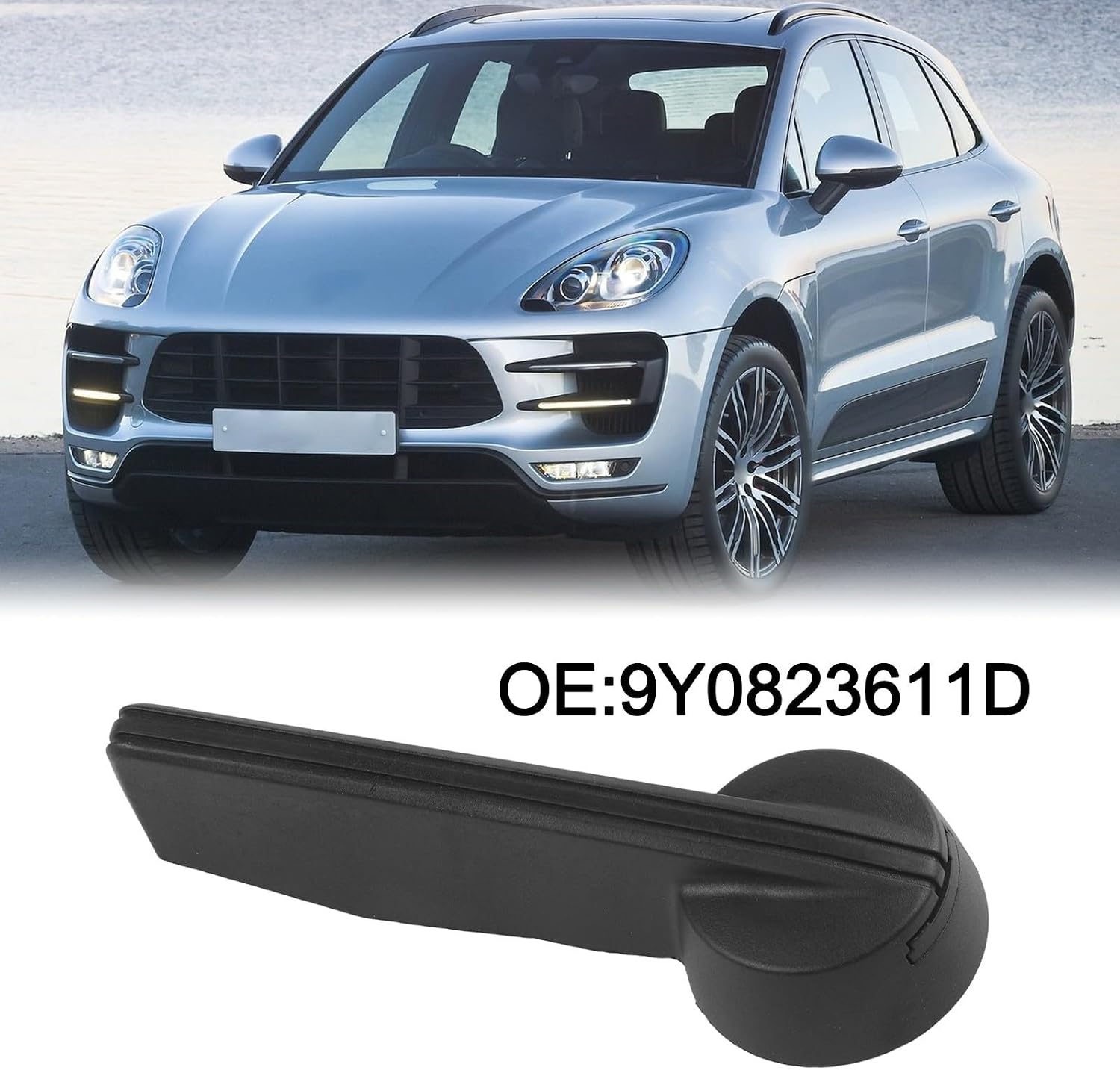 Hood Opening Handle 9Y0823661D for Porsche for CAYENNE & for MACAN 2018-2023, Fixes Broken, Floppy Release Lever, Black ABS Engine Lid Latch Replacement, Restores Smooth Hood
