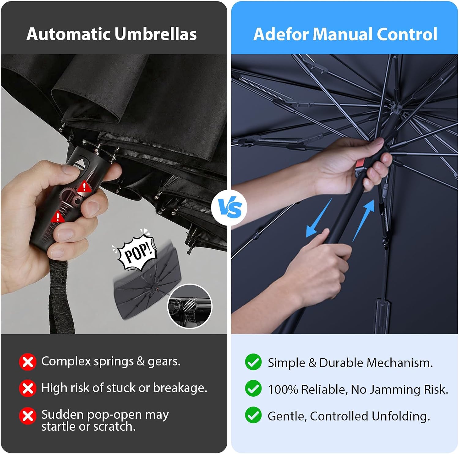 2026 Upgraded Windshield Sun Shade Umbrella for Tesla Model Y [Precision Custom Fit, Superior UV & Heat Block] Cooling Tech Fabric, Durable Foldable with Storage Bag, Fits 2020-2026 Juniper