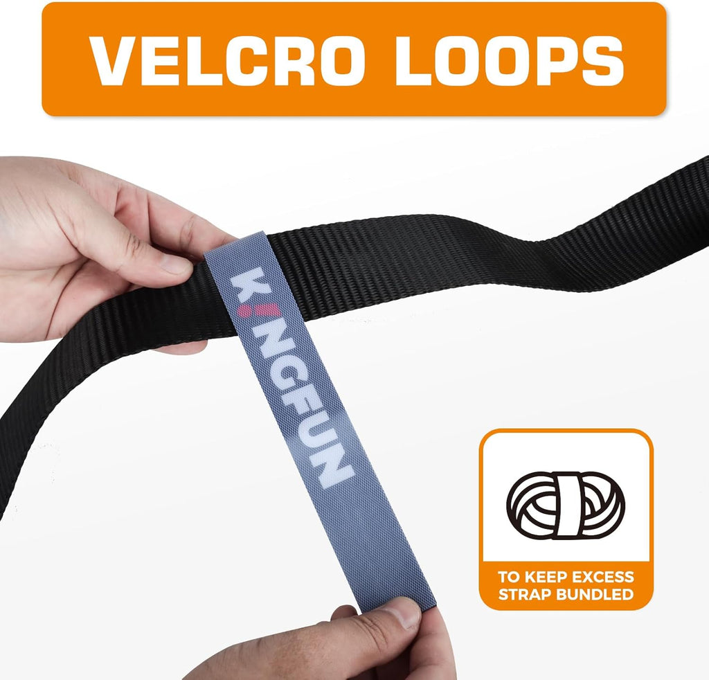 Car Tie Down Straps for Trailers （4 Pack）– Heavy Duty 2" x 120" Trailer Tire Straps with 3333 lbs Safe Working Load, Over The Wheel Strap for Car Hauler, Truck, UTV, and Utility Trailers