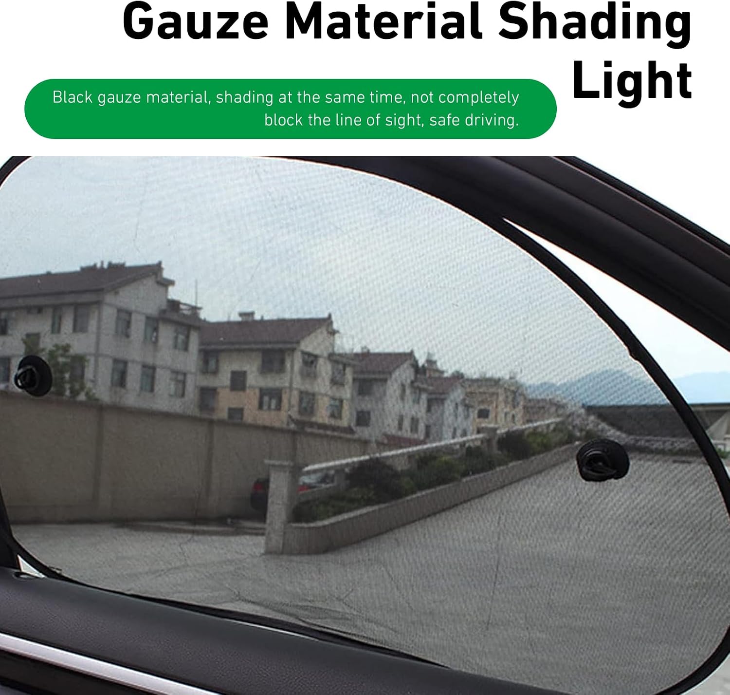 2 Pack Car Window Shades, Breathable Mesh Side Window Sun Shade, Sun Blocker Protection for Car Windows, Automotive Interior Sun Protection Accessories for Baby, Kids and Pets (Black)