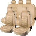 caromop faux leather car seat covers full set,luxury, main product view
