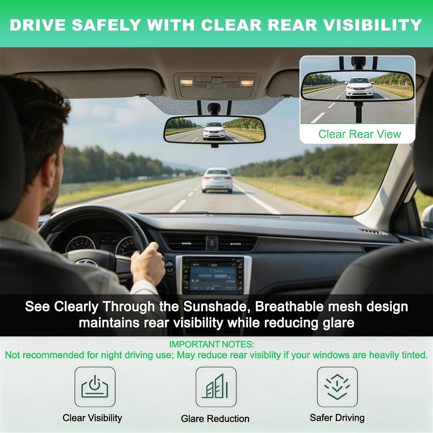 F150 Rear Window Shades 2015-2020, 3PCS Full Coverage Set | Custom Fit, Full Rear Window Coverage, Heat & UV Protection, Privacy & Ventilation