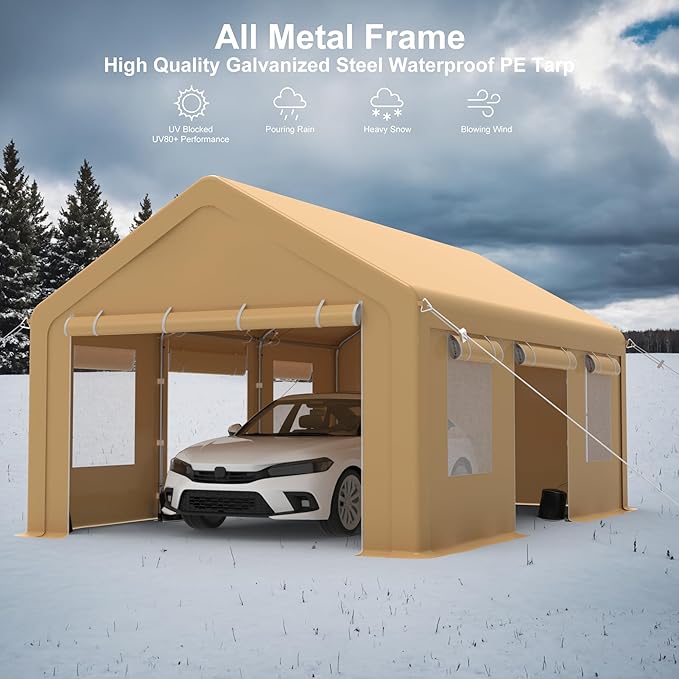 Heavy Duty Carport, Portable Garage - Image 6