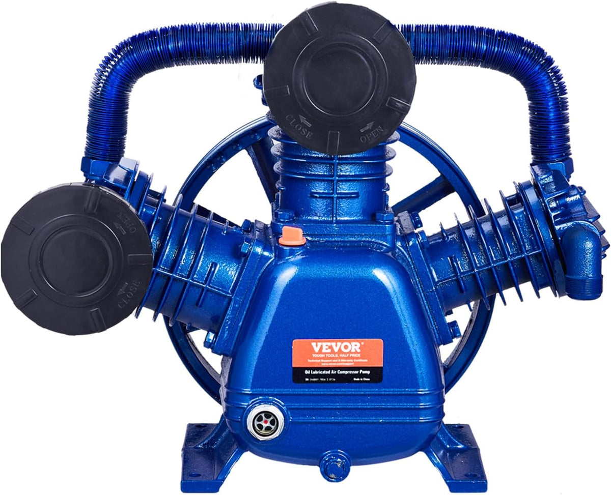 vevor air compressor pump head, 10hp 17.5cfm @ shown in use