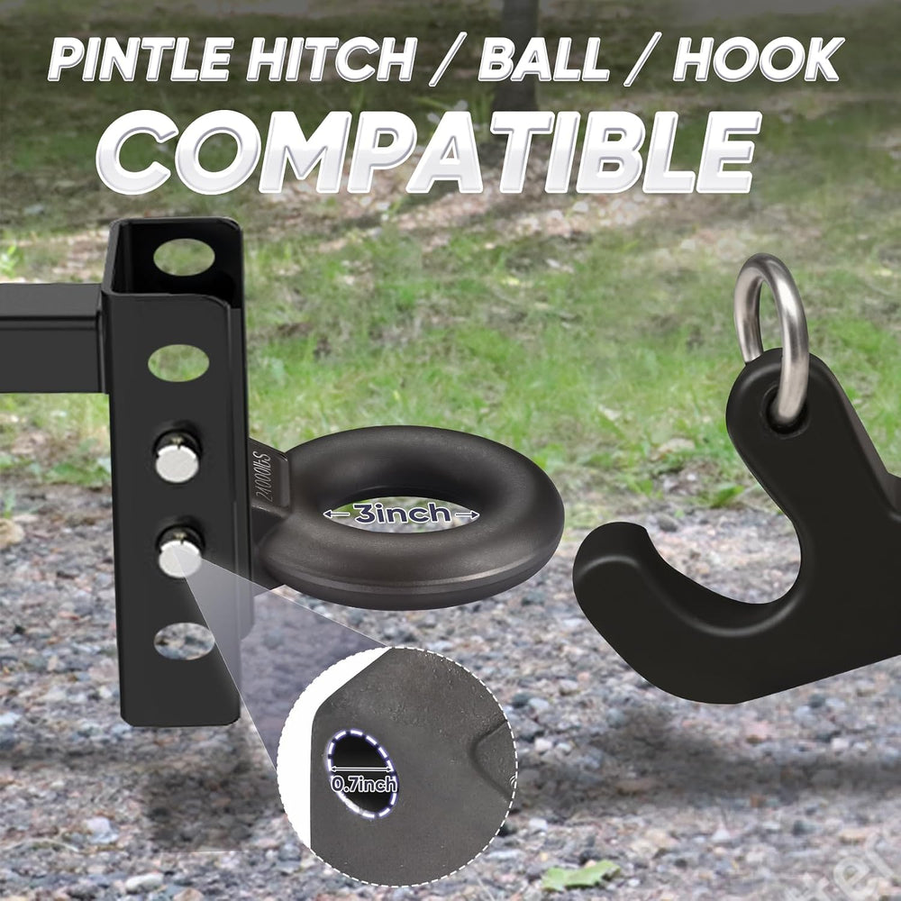 Pintle Hitch Lunette Ring, Forged Steel Pintle Hitch with Lunette, Tow Eye - ...