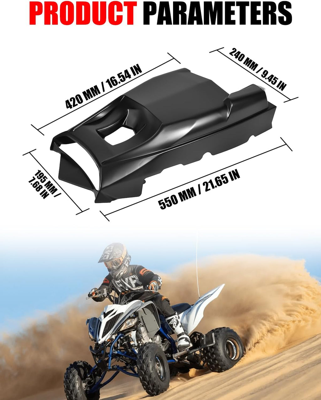 Rear Tail Light Cover for Yamaha Raptor 700 700R 06-25, Black Rear Lamp Bracket Plastic Taillight Cover Plate for Yamaha Raptor 700 / 700R 2006-2025 Accessories, Replace OEM #1PE-H4716-10-00