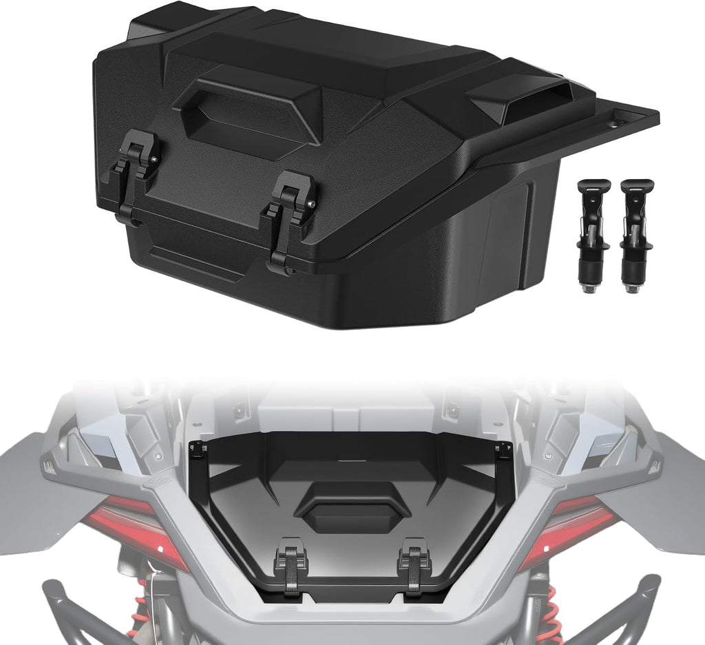 36QT Rear Cargo Box for Polaris RZR PRO R/PRO R 4 2022-2026 | Bin Bed Tool Storage Box, Rear Poly Water Resistant Dust Free, 2 Lockable Latches, Replace OEM #2884236