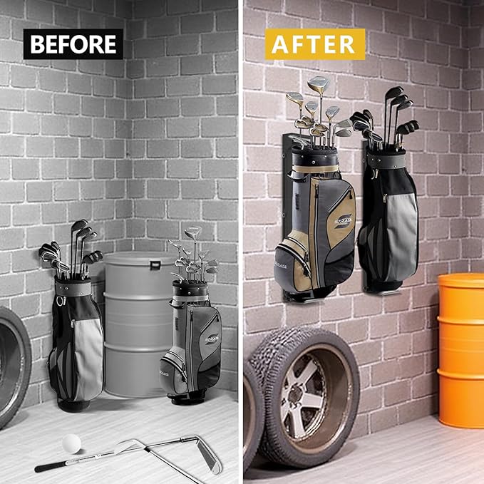 Wall Mount Golf Bag Storage Rack - Image 4