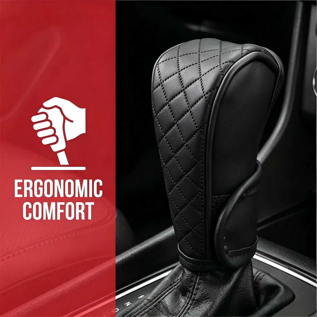 Universal Leather Car Gear Shift Knob Cover (Black)