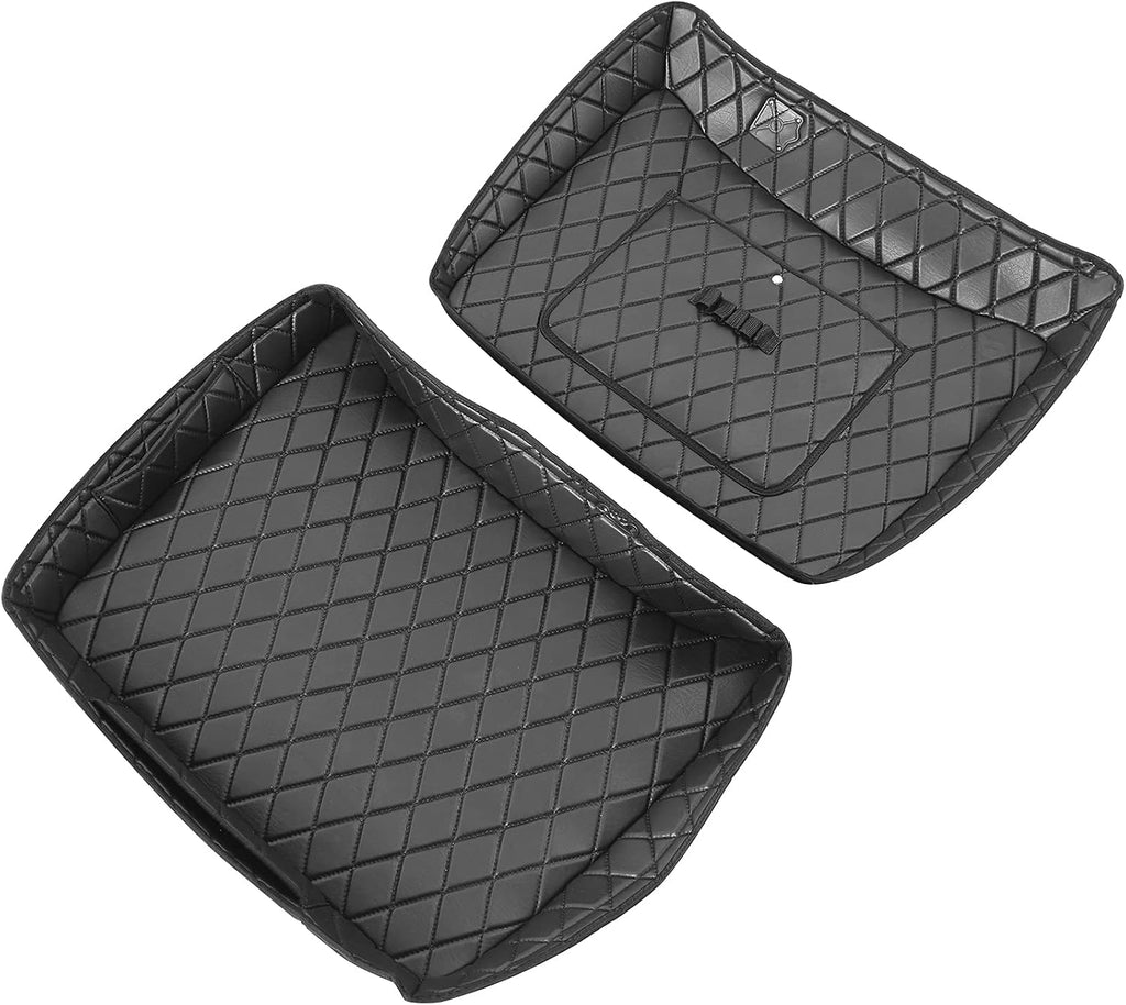 SLMOTO Motorcycle Chopped Tour Trunk Carpet Liner Fit For Harley Touring Road King Glide Electra Glide Street Glide 2014-2023 Black