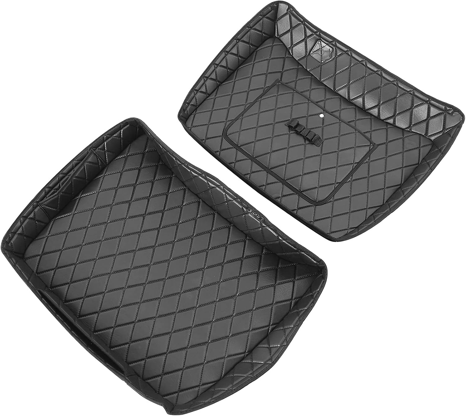 SLMOTO Motorcycle Chopped Tour Trunk Carpet Liner Fit For Harley Touring Road King Glide Electra Glide Street Glide 2014-2023 Black