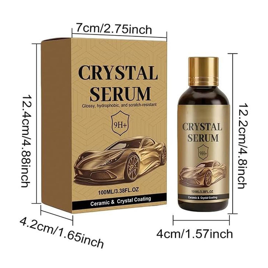 100ML Ptz Crystal Serum Graphene 9h Ceramic Coating for Cars Interior Exterior Headlight,Glass Nano Quick Cristal Ultra Car Shine Sealant for Auto Car Detailing Paint Glass & Wheel (1PCS)