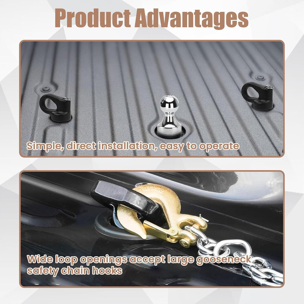 60639 Puck System Gooseneck Hitch Kit, 2-5/16 Inch Ball, Compatible with 2013-2024 Ford F250 F350 F450, 2016-2024 Chevrolet Silverado, Nissan Titan XD & GMC Sierra, 38000 lbs GTW/9500 lbs VT