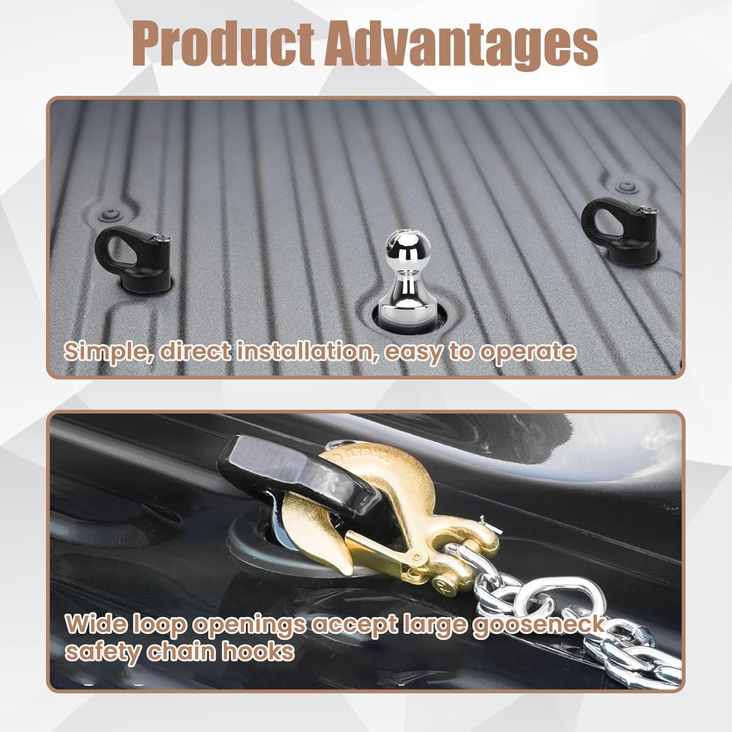60639 Puck System Gooseneck Hitch Kit, 2-5/16 Inch Ball, Compatible with 2013-2024 Ford F250 F350 F450, 2016-2024 Chevrolet Silverado, Nissan Titan XD & GMC Sierra, 38000 lbs GTW/9500 lbs VT