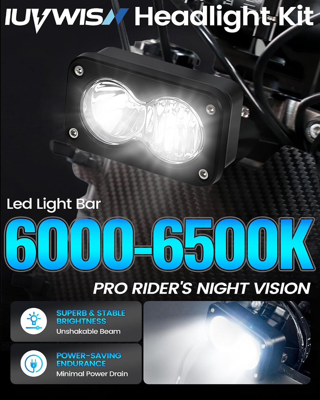 Headlight Kit 6000-6500K Led Light Bar for Surron Sur Ron Taparia Talaria Sting MX4 MX5 Eride E Ride Pro X260 Dirt Bike Light Motorcycle Front Headlamp White