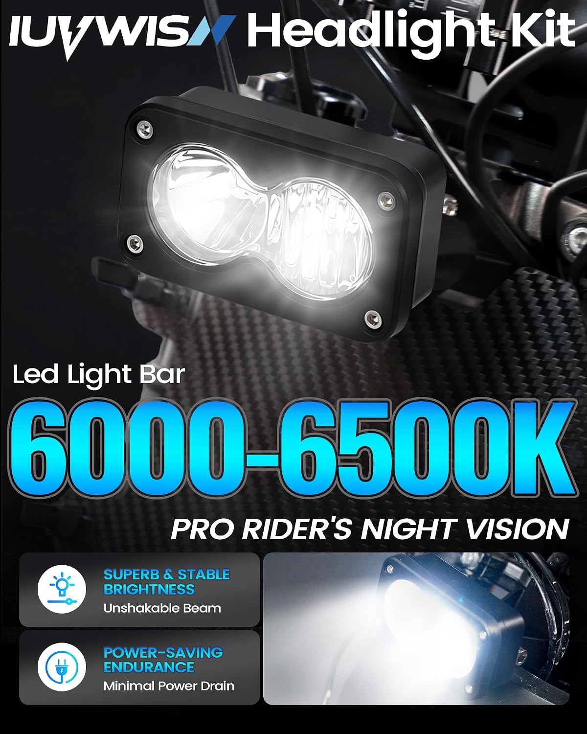 Headlight Kit 6000-6500K Led Light Bar for Surron Sur Ron Taparia Talaria Sting MX4 MX5 Eride E Ride Pro X260 Dirt Bike Light Motorcycle Front Headlamp White