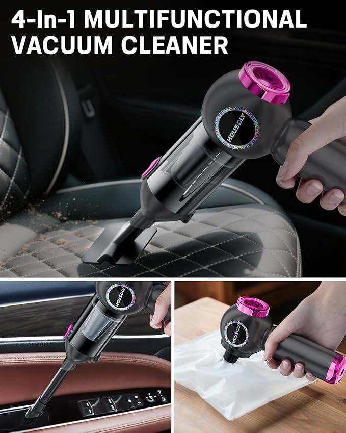 Handheld Car Vacuum Portable Cordless 25000Pa High Power Small Mini Hand Vacuum