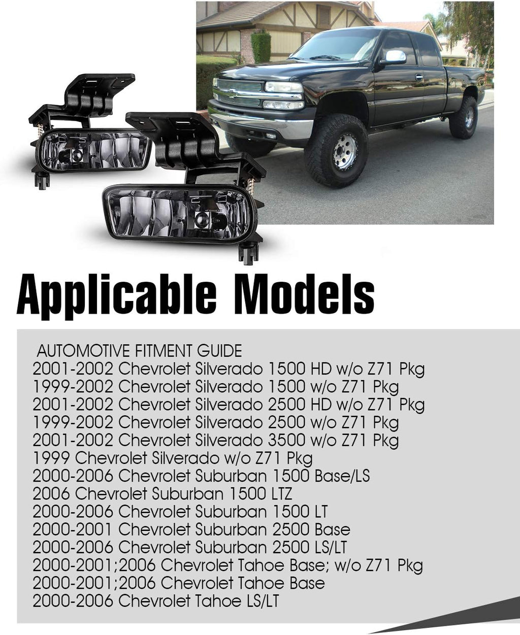 fog light for 1999-2002 chevy silverado/2000-2006 chevy suburban shown in use
