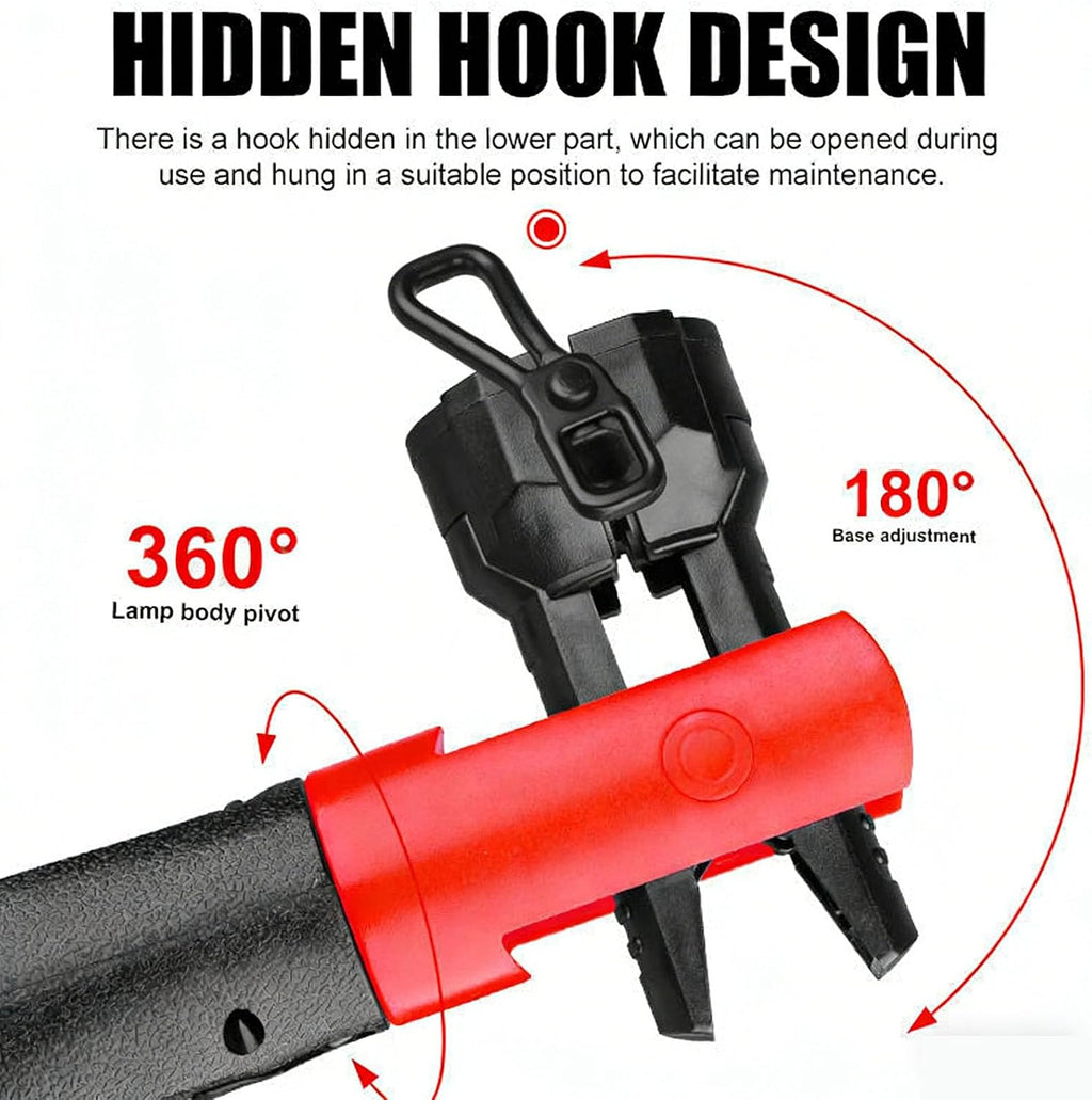 Alomejor Magnetic Under Hood Light, ABS Material, 1200LM Brightness, Flexible Neck, for Mechanics and Automotive Work