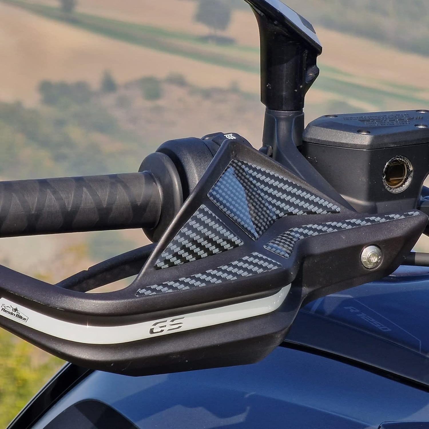 Resin Bike Motorcycle Hand Guard Reflectors Compatible with BMW R 1250 GS - R1250 GS Adventure Motorcycle Reflectors Reflect Light. 3D Resin Sticker Triple Black - HP - Trophy - Rallye 2021 2022