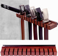 12 belts walnut wood belt holder with slide, main product view