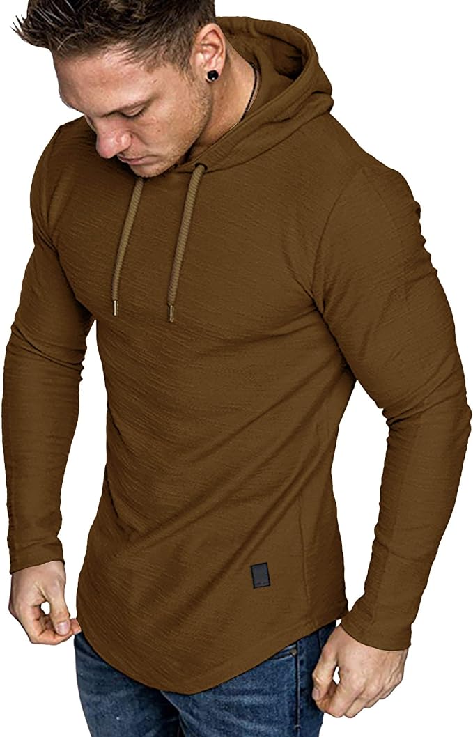 Lexiart Mens Fashion Athletic Hoodies Sport Sweatshirt Solid Color Fleece by Lexiart