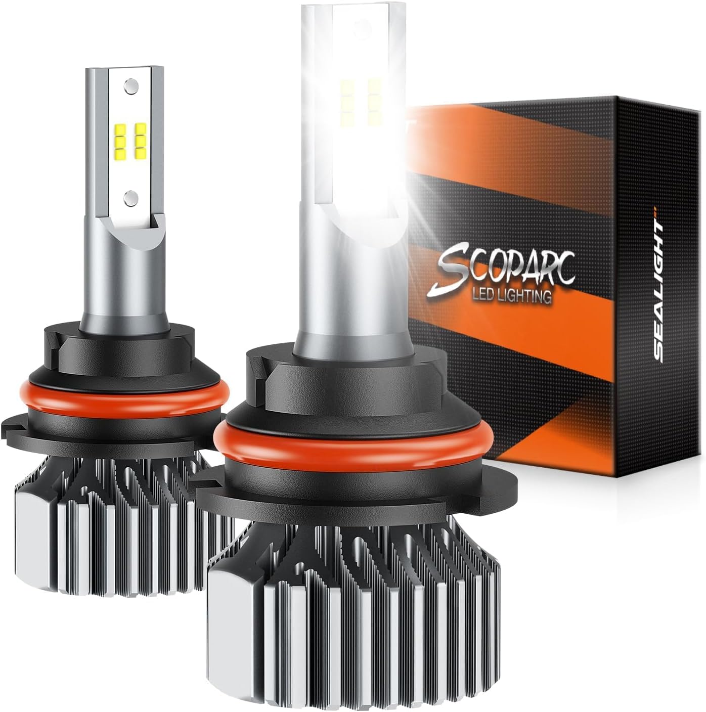 SEALIGHT 9004/HB1 Fog Bulb, 32000LM Ultra-Bright, 6000K Pure White, 3-Minute Plug-and-Play, 1:1 Size, Powersports Accessory, Pack of 2