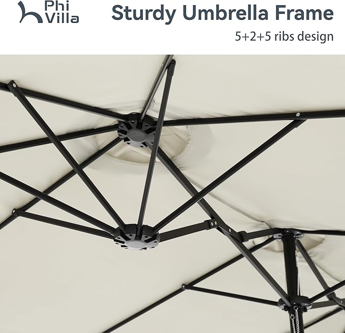 PHI VILLA 15ft Large Patio Umbrellas - Image 5